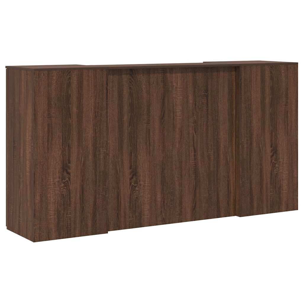 Reception Desk Brown Oak 200x50x103.5 cm Engineered Wood