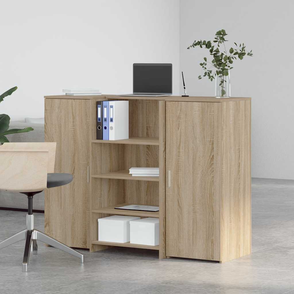 Reception Desk Sonoma Oak 135x50x103.5 cm Engineered Wood