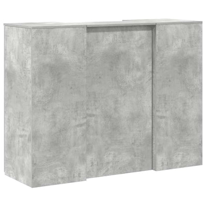 Reception Desk Concrete Grey 135x50x103.5 cm Engineered Wood