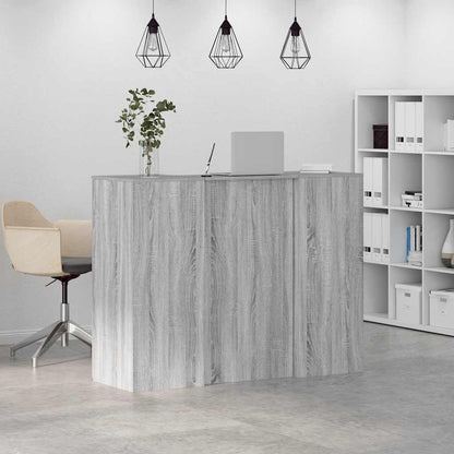 Reception Desk Grey Sonoma 135x50x103.5 cm Engineered Wood