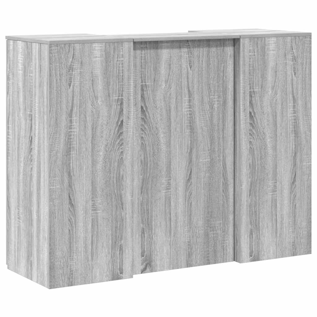 Reception Desk Grey Sonoma 135x50x103.5 cm Engineered Wood