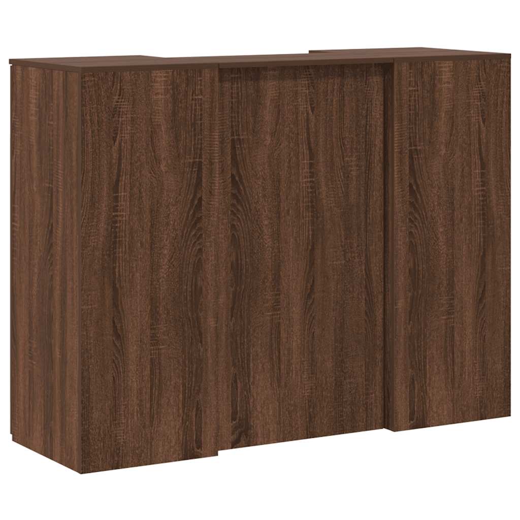 Reception Desk Brown Oak 135x50x103.5 cm Engineered Wood