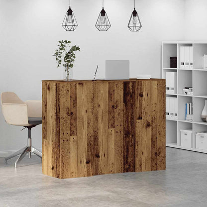 Reception Desk Old Wood 135x50x103.5 cm Engineered Wood