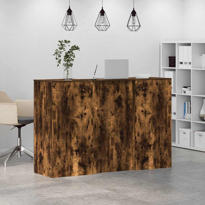 Reception Desk Smoked Oak 155x50x103.5 cm Engineered Wood