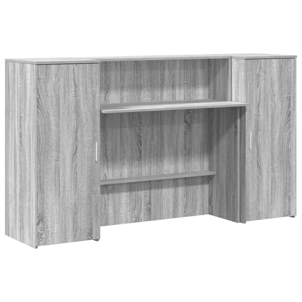 Reception Desk Grey Sonoma 180x50x103.5 cm Engineered Wood