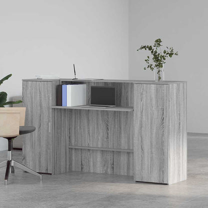 Reception Desk Grey Sonoma 180x50x103.5 cm Engineered Wood