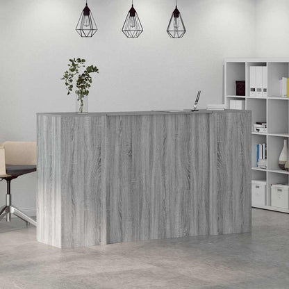 Reception Desk Grey Sonoma 180x50x103.5 cm Engineered Wood