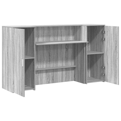 Reception Desk Grey Sonoma 180x50x103.5 cm Engineered Wood