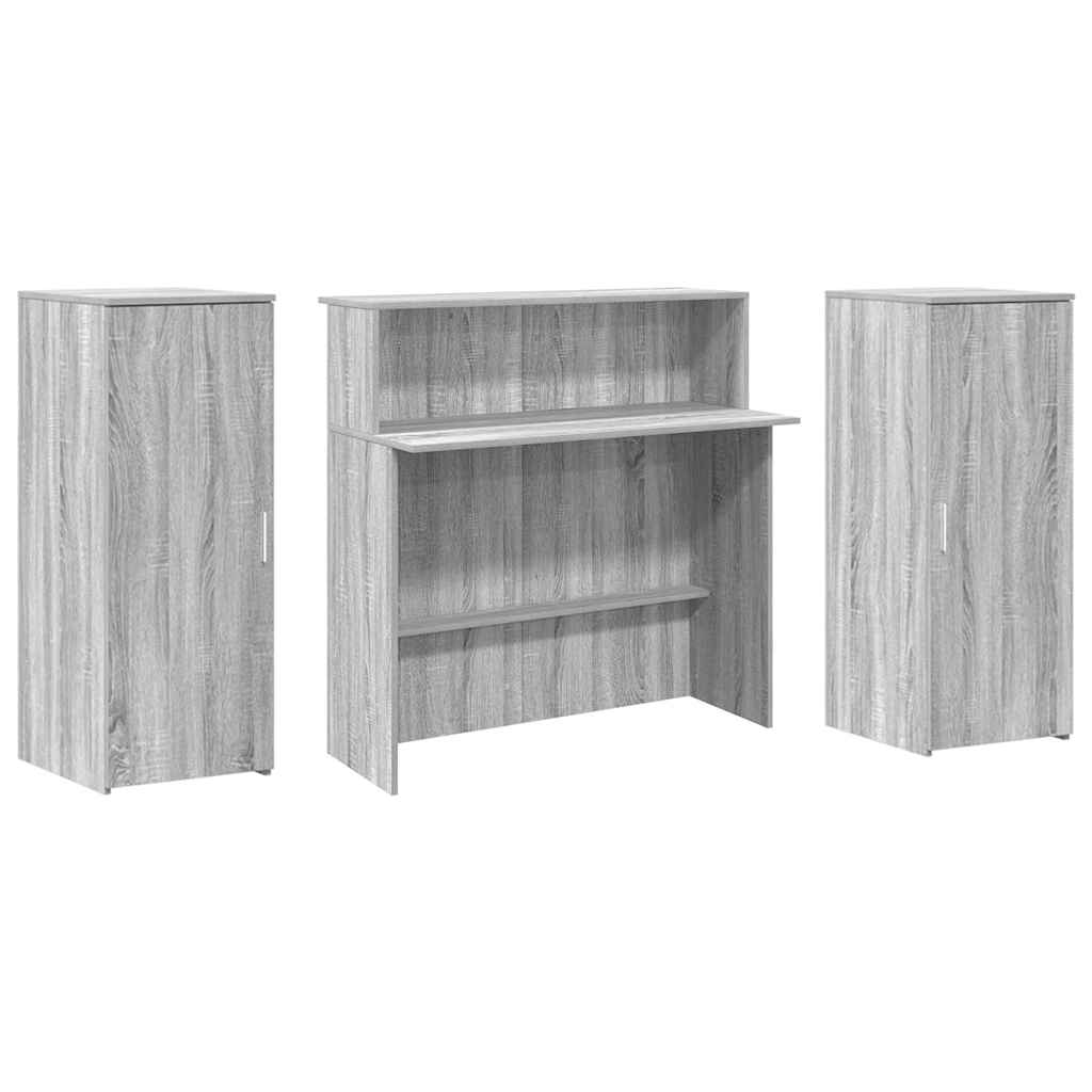 Reception Desk Grey Sonoma 180x50x103.5 cm Engineered Wood