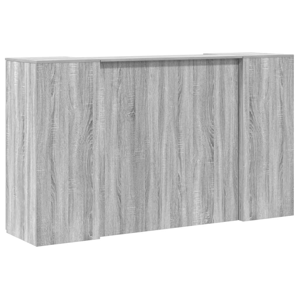 Reception Desk Grey Sonoma 180x50x103.5 cm Engineered Wood