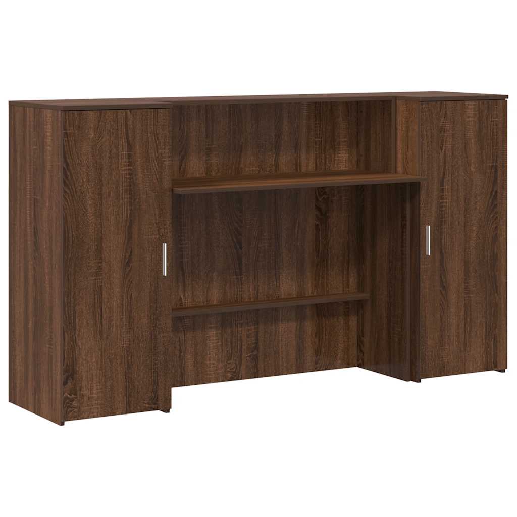 Reception Desk Brown Oak 180x50x103.5 cm Engineered Wood