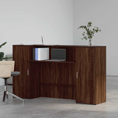 Reception Desk Brown Oak 180x50x103.5 cm Engineered Wood