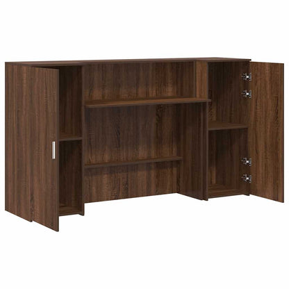 Reception Desk Brown Oak 180x50x103.5 cm Engineered Wood