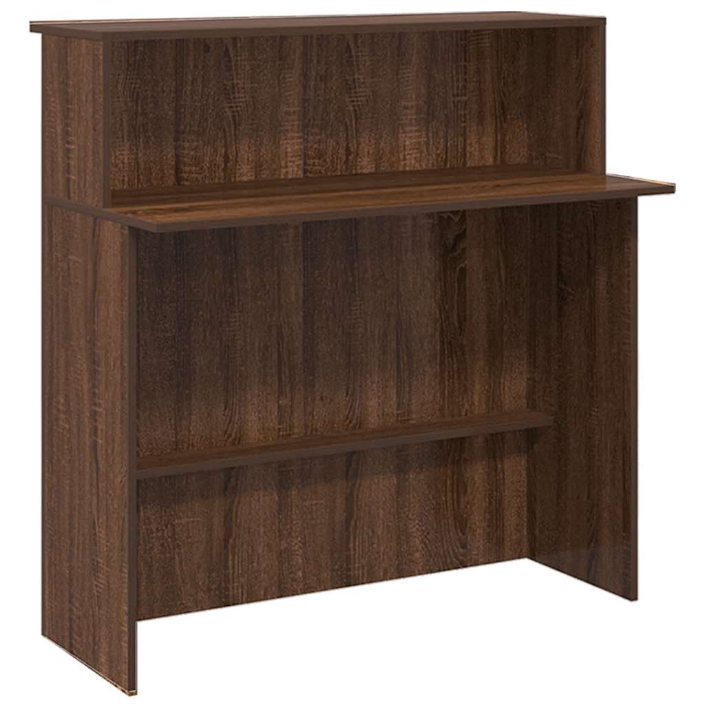 Reception Desk Brown Oak 180x50x103.5 cm Engineered Wood