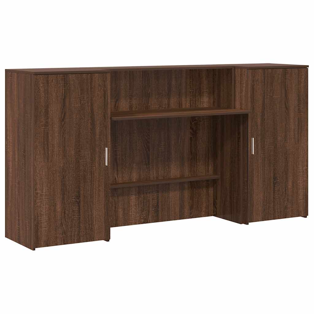 Reception Desk Brown Oak 200x50x103.5 cm Engineered Wood