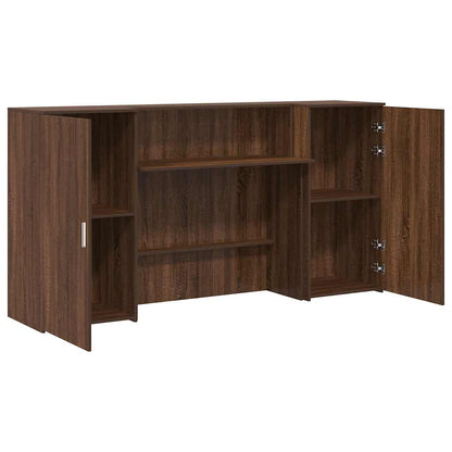 Reception Desk Brown Oak 200x50x103.5 cm Engineered Wood