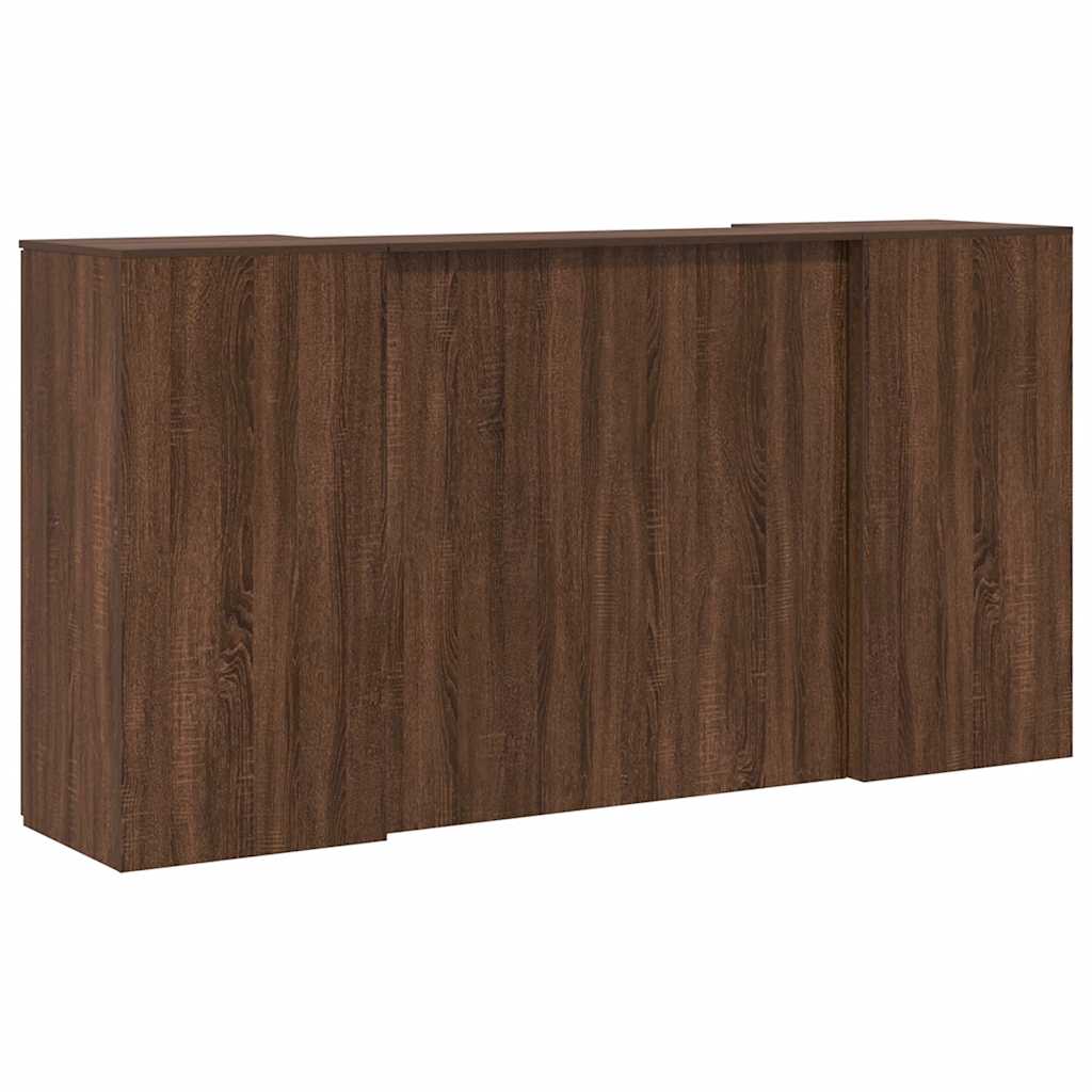 Reception Desk Brown Oak 200x50x103.5 cm Engineered Wood