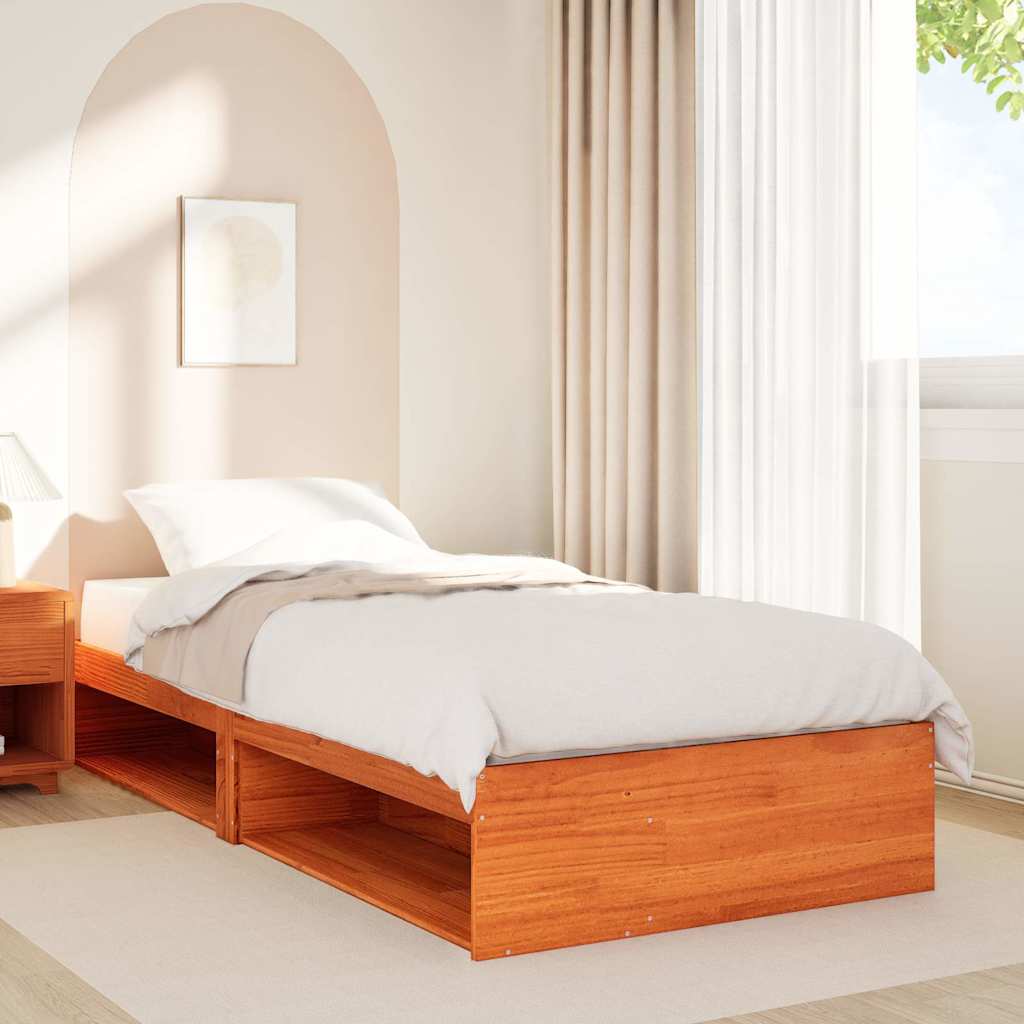 Day Bed without Mattress Wax Brown 80x200 cm Solid Wood Pine