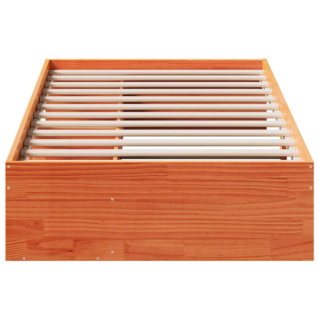 Day Bed without Mattress Wax Brown 80x200 cm Solid Wood Pine