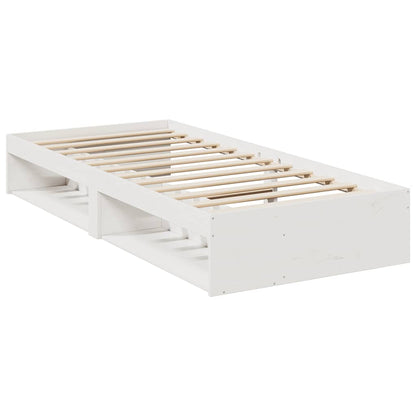 Day Bed without Mattress White 75x190 cm Solid Wood Pine