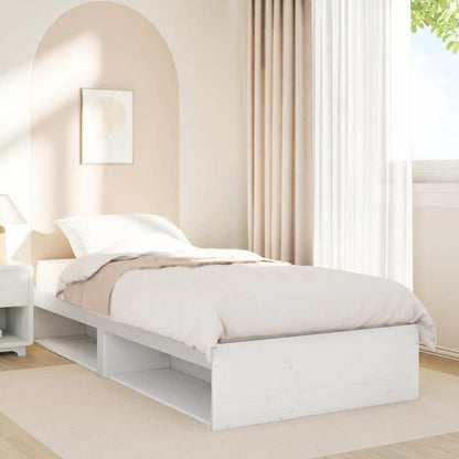 Day Bed without Mattress White 75x190 cm Solid Wood Pine