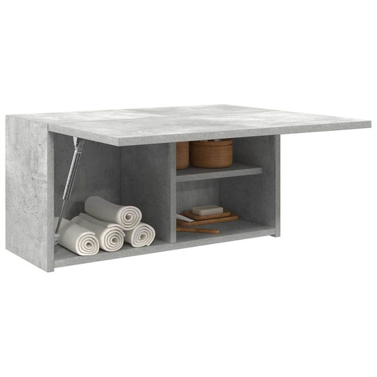 Bathroom Wall Cabinet Concrete Grey 60x25x30 cm Engineered Wood