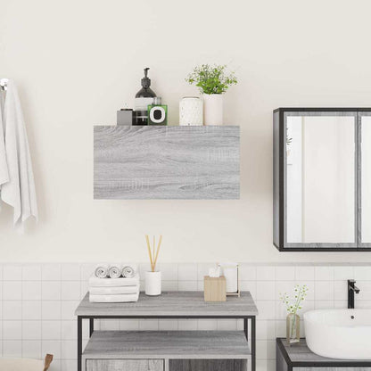 Bathroom Wall Cabinet Grey Sonoma 60x25x30 cm Engineered Wood