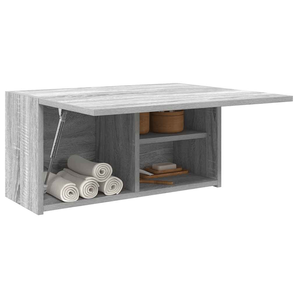 Bathroom Wall Cabinet Grey Sonoma 60x25x30 cm Engineered Wood