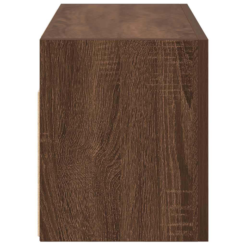 Bathroom Wall Cabinet Brown Oak 60x25x30 cm Engineered Wood