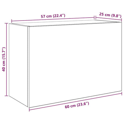 Bathroom Wall Cabinet Old Wood 60x25x40 cm Engineered Wood