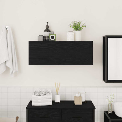 Bathroom Wall Cabinet Black 80x25x30 cm Engineered Wood