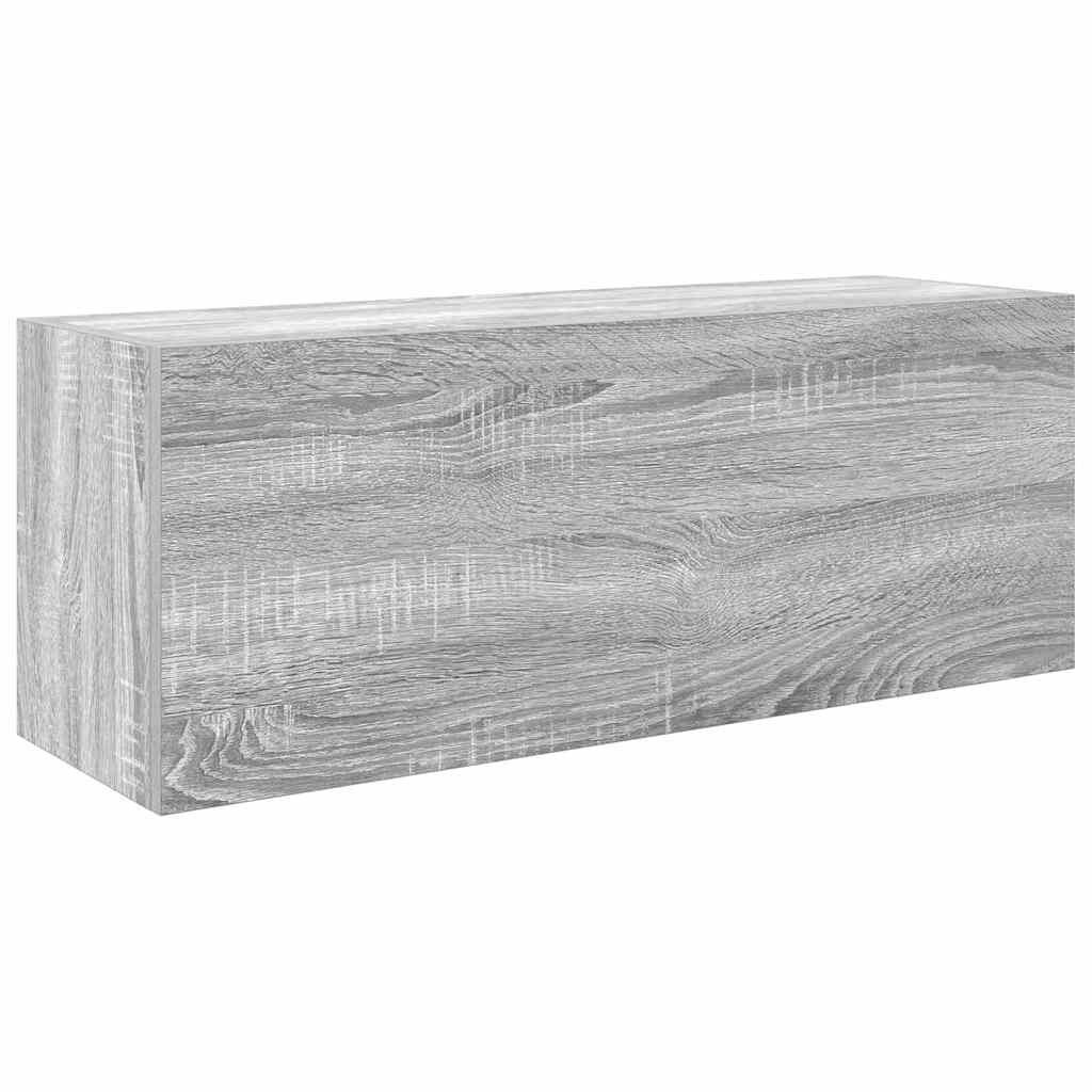 Bathroom Wall Cabinet Grey Sonoma 80x25x30 cm Engineered Wood