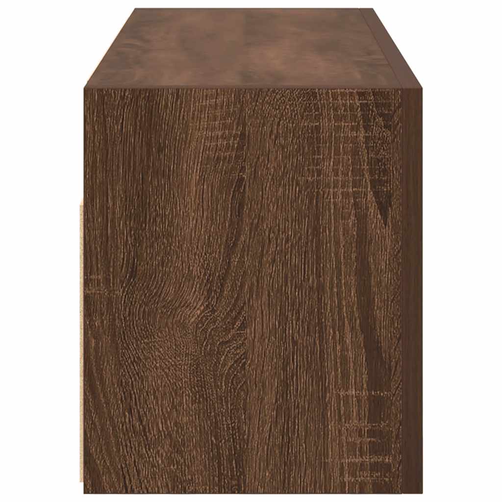 Bathroom Wall Cabinet Brown Oak 80x25x30 cm Engineered Wood