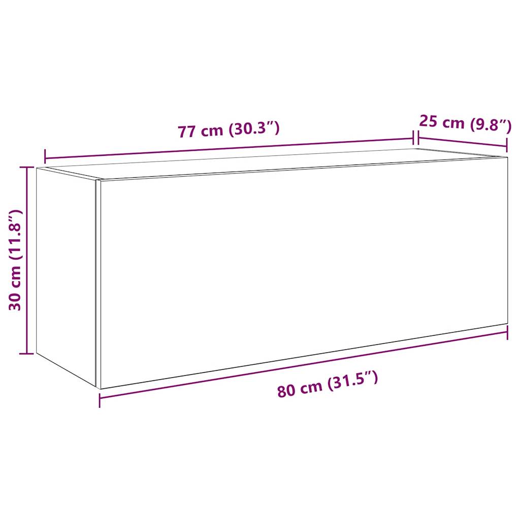 Bathroom Wall Cabinet Brown Oak 80x25x30 cm Engineered Wood