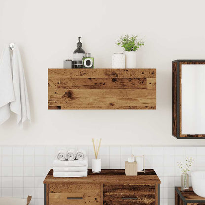 Bathroom Wall Cabinet Old Wood 80x25x30 cm Engineered Wood