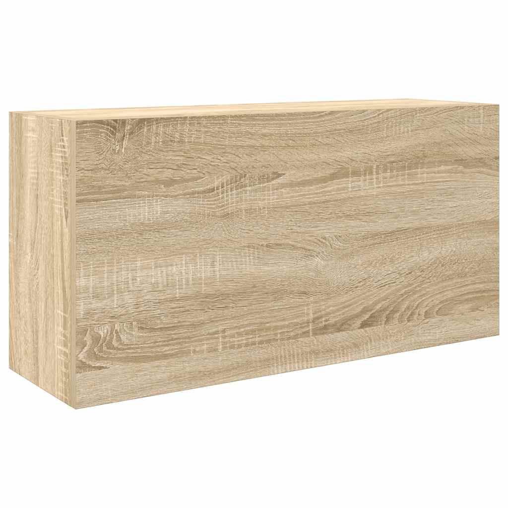 Bathroom Wall Cabinet Sonoma Oak 80x25x40 cm Engineered Wood