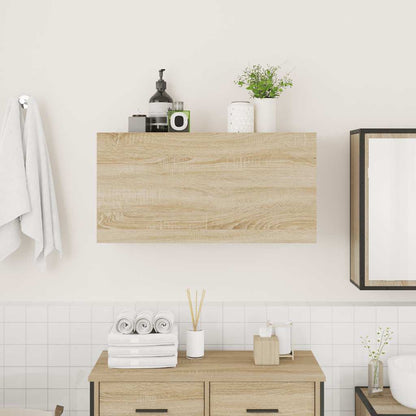 Bathroom Wall Cabinet Sonoma Oak 80x25x40 cm Engineered Wood