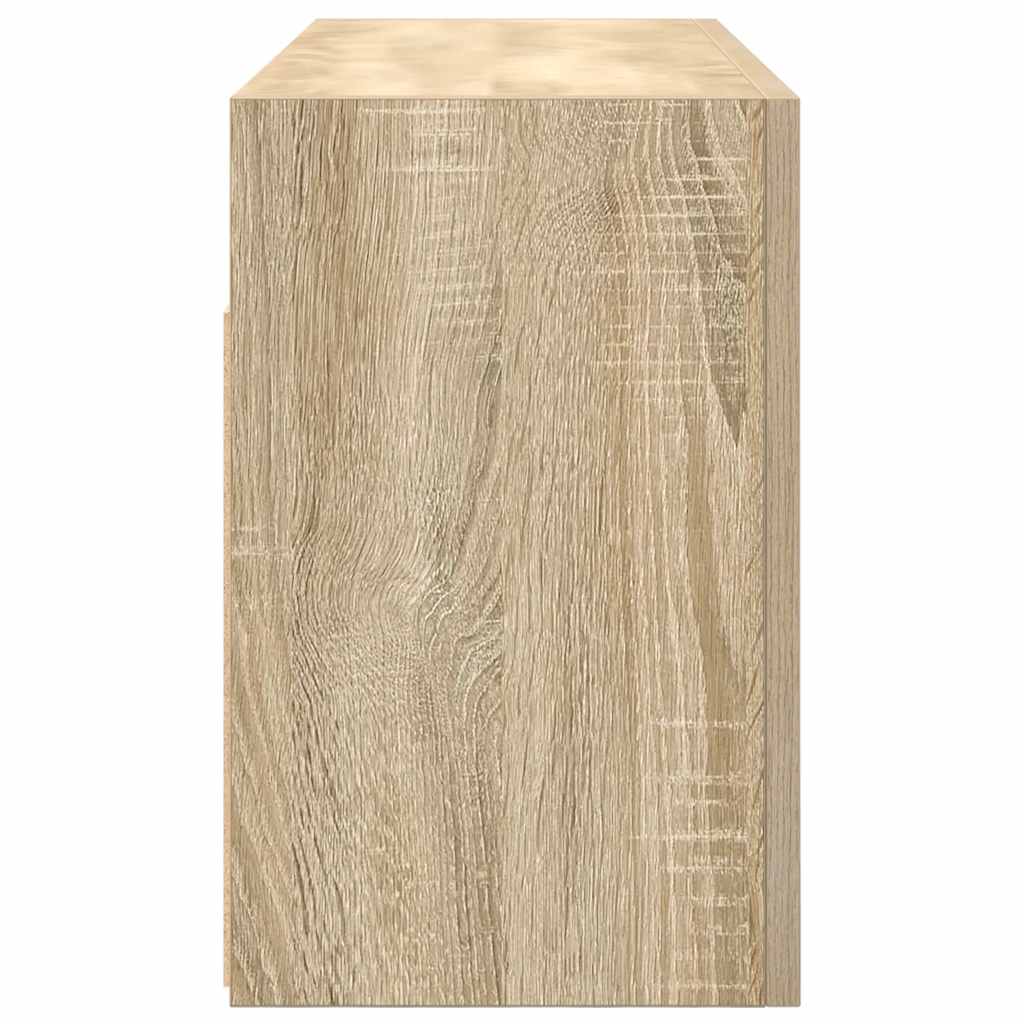 Bathroom Wall Cabinet Sonoma Oak 80x25x40 cm Engineered Wood