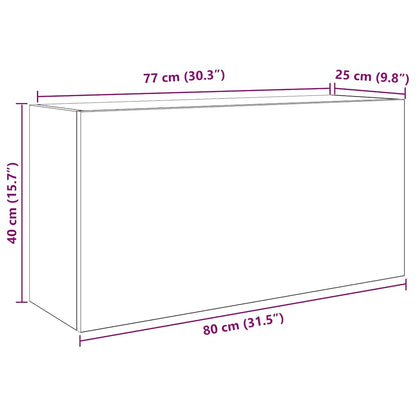 Bathroom Wall Cabinet Sonoma Oak 80x25x40 cm Engineered Wood