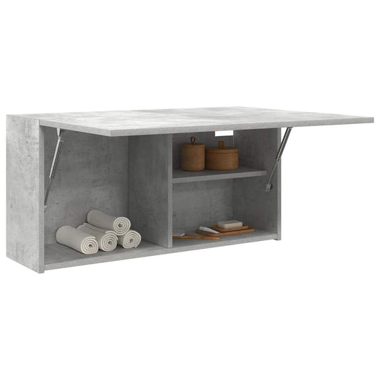 Bathroom Wall Cabinet Concrete Grey 80x25x40 cm Engineered Wood