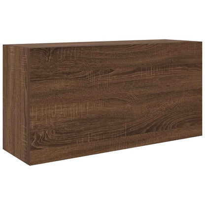 Bathroom Wall Cabinet Brown Oak 80x25x40 cm Engineered Wood