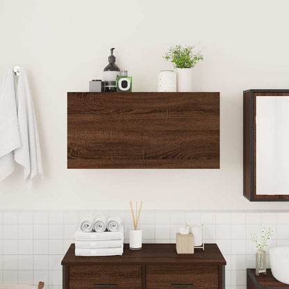 Bathroom Wall Cabinet Brown Oak 80x25x40 cm Engineered Wood