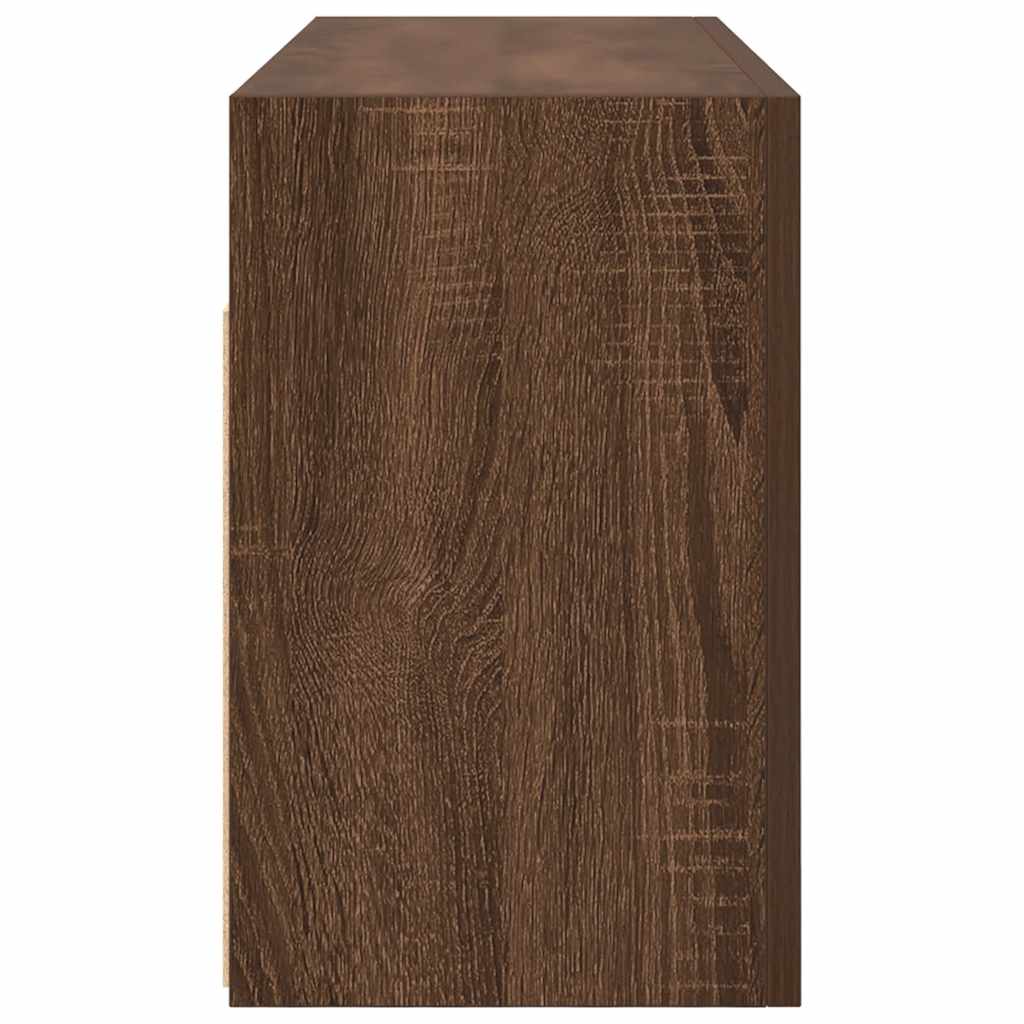 Bathroom Wall Cabinet Brown Oak 80x25x40 cm Engineered Wood