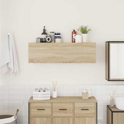 Bathroom Wall Cabinet Sonoma Oak 100x25x30 cm Engineered Wood