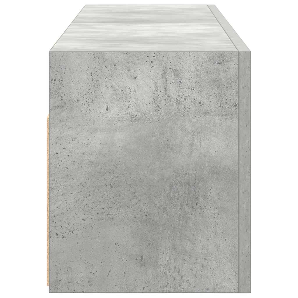 Bathroom Wall Cabinet Concrete Grey 100x25x30 cm Engineered Wood