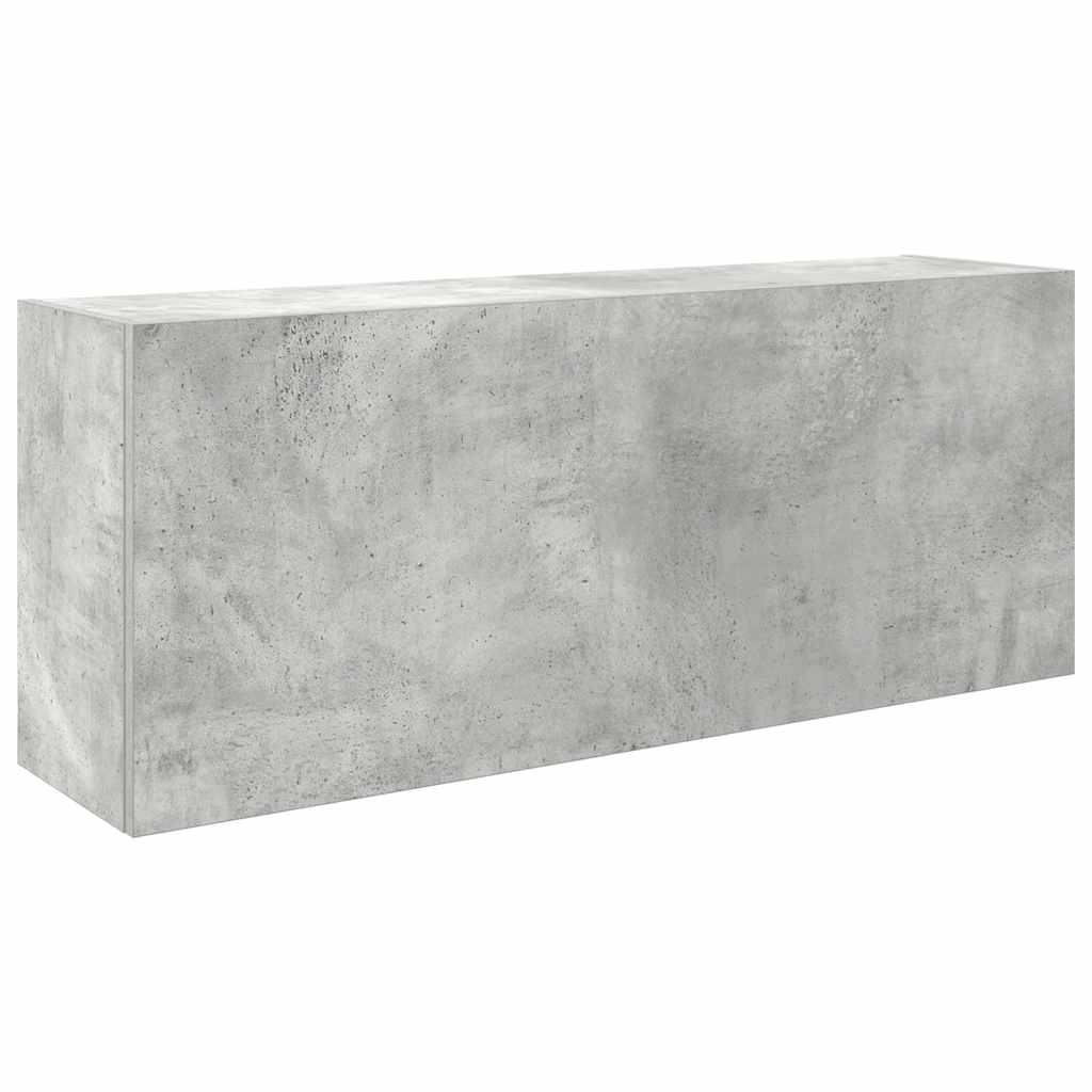 Bathroom Wall Cabinet Concrete Grey 100x25x40 cm Engineered Wood