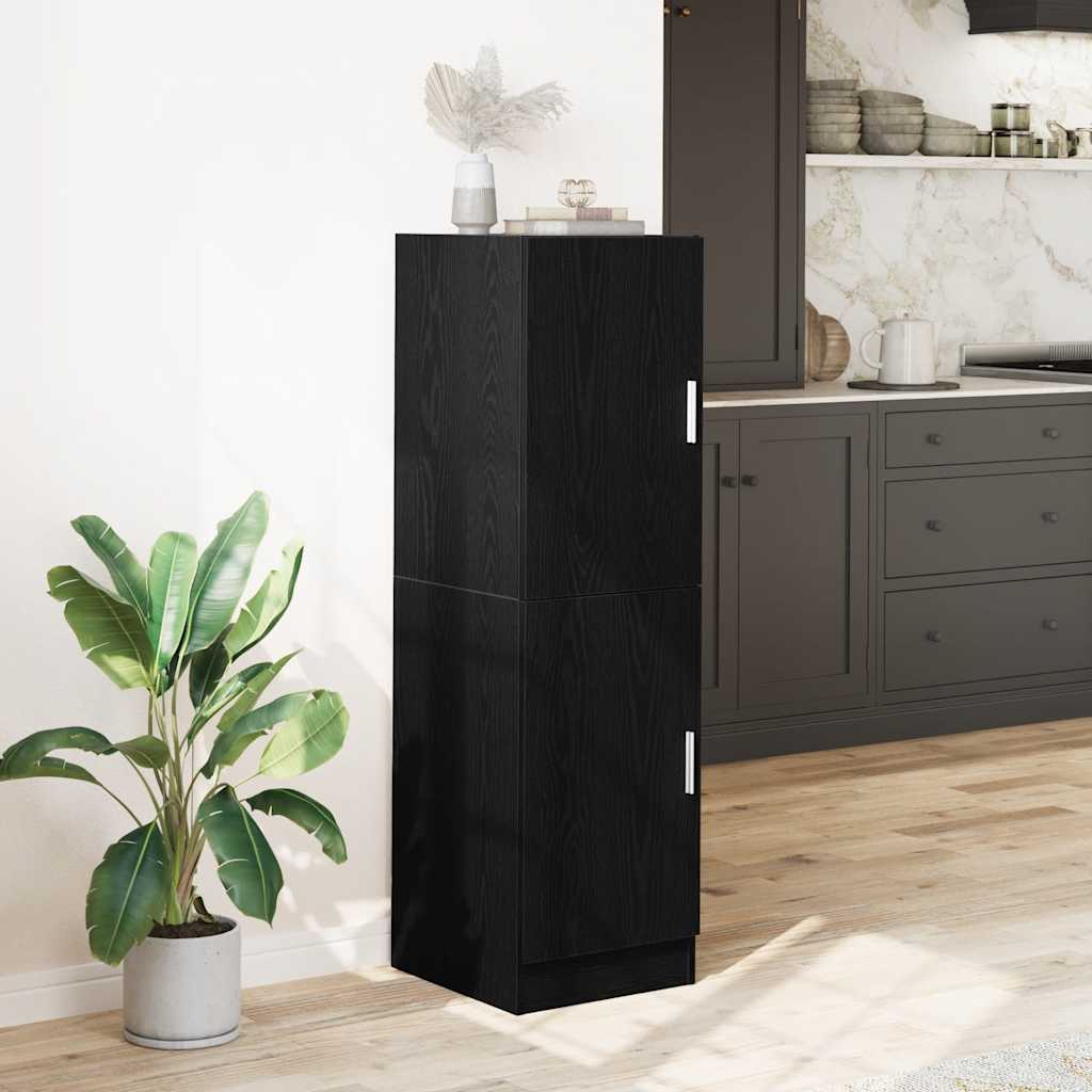 Kitchen Cabinet Black 38x41.5x131.5 cm Engineered Wood