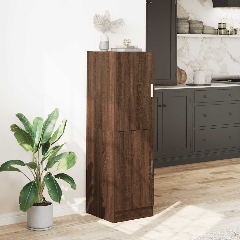 Kitchen Cabinet Brown Oak 38x41.5x131.5 cm Engineered Wood