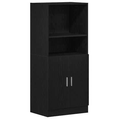 Kitchen Cabinet Black 57x41.5x131.5 cm Engineered Wood