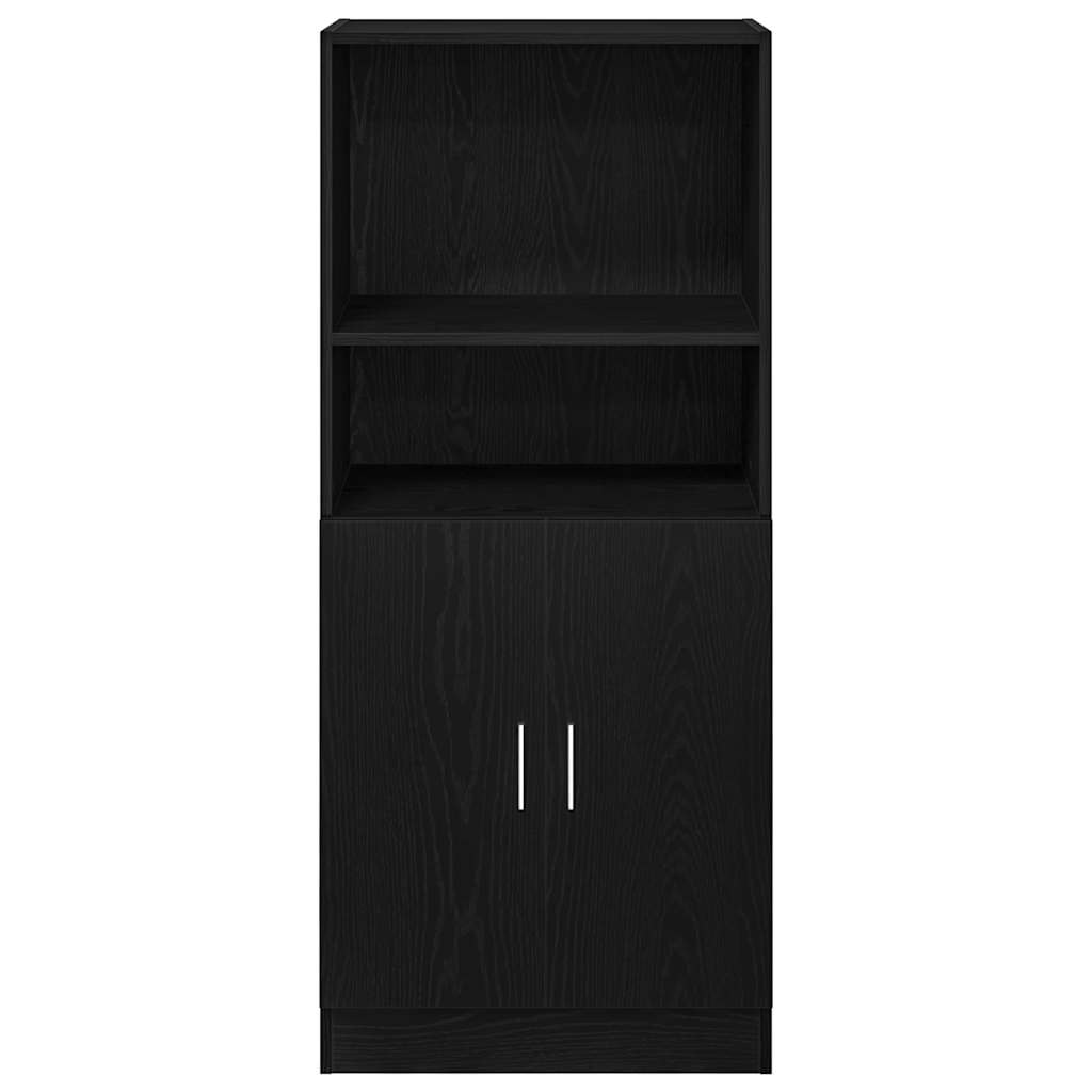 Kitchen Cabinet Black 57x41.5x131.5 cm Engineered Wood